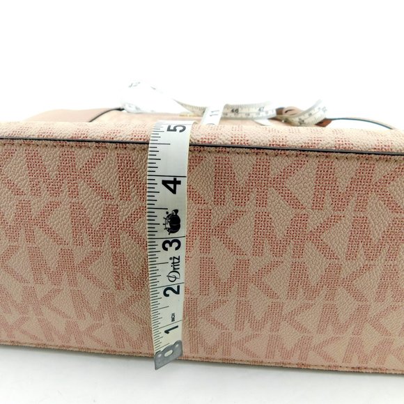 MICHAEL KORS Signature MK Logo Blush Pink Makeup Satchel Tote Shoulder Bag - Picture 8 of 10